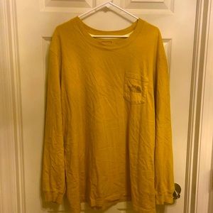 Yellow Long Sleeve North Face Shirt XXL